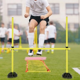 Gelb Sprungstangen-Set Training Ausdauer Trainingshilfe Sprungkraft Agility Fitness QEENTOE