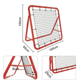Trainingsnetz Fußball Kickback Tor Rückprallwand Rebounder Einstellbar Winkel QEENTOE
