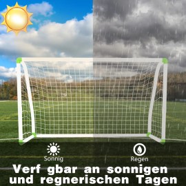 245x90x155cm Fußballtornetz Fussballtor Fußballtore Fußballnetz Fußball Tor PVC QEENTOE