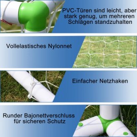 PVC Fussballtor Kinder Fußballtore Das Beste Fußball Tor bei jedem Wetter 1.8M QEENTOE