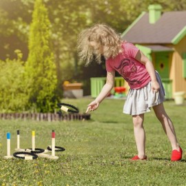 Wurfspiel Spielzeug Spielfelder Outdoor Indoor Holz Quoits Familie werfen Spiel QEENTOE