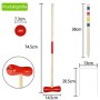 Krocket Croquet Kroquet Crockett Crocket Set Holz Spielzeug für 4 Spieler Garten QEENTOE